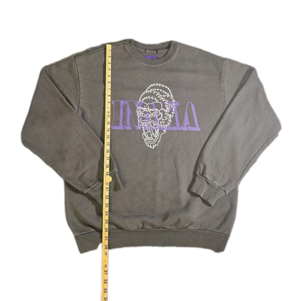 INAKA Power Gorilla Pullover Sweatshirt Gray Size L Streetwear